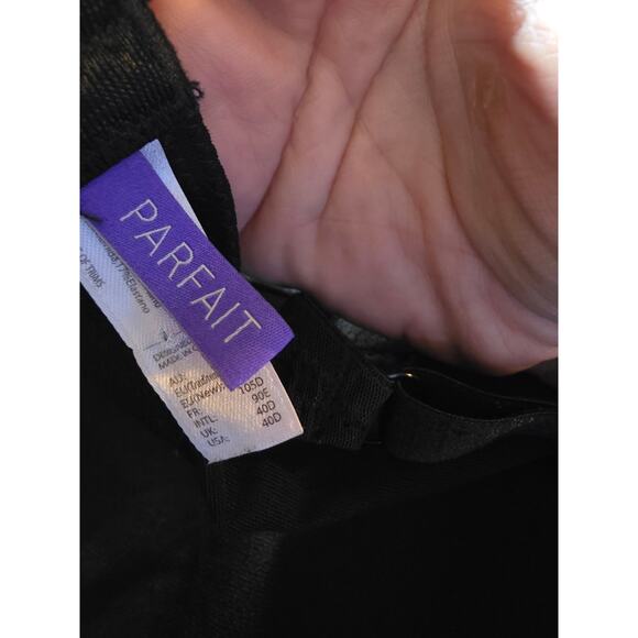 ⬇️SALE⬇️ Parfait Bra 40D Womens Plus Size Padded Underwired Black Floral - Picture 5 of 6